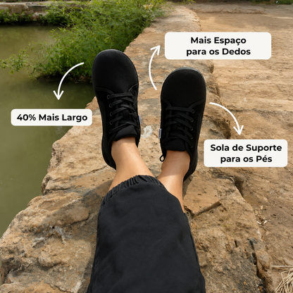 OrtoWas WideStep™ - Sapatos barefoot largos para pés cansados