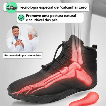 ORTOWAS Alpine™ | Sapatos Barefoot - quentes e que aliviam a dor