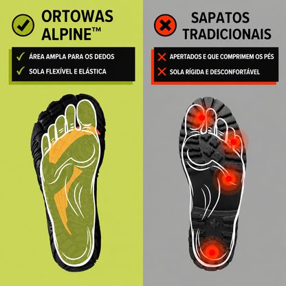ORTOWAS Alpine™ | Sapatos Barefoot - quentes e que aliviam a dor