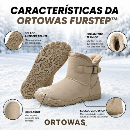 OrtoWas Furstep™ | Sapatos Barefoot quentes e aliviantes para mulher